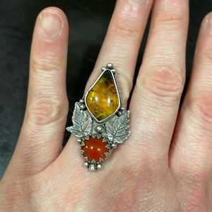 Sterling silver autumn ring size 8.5 sterling silver